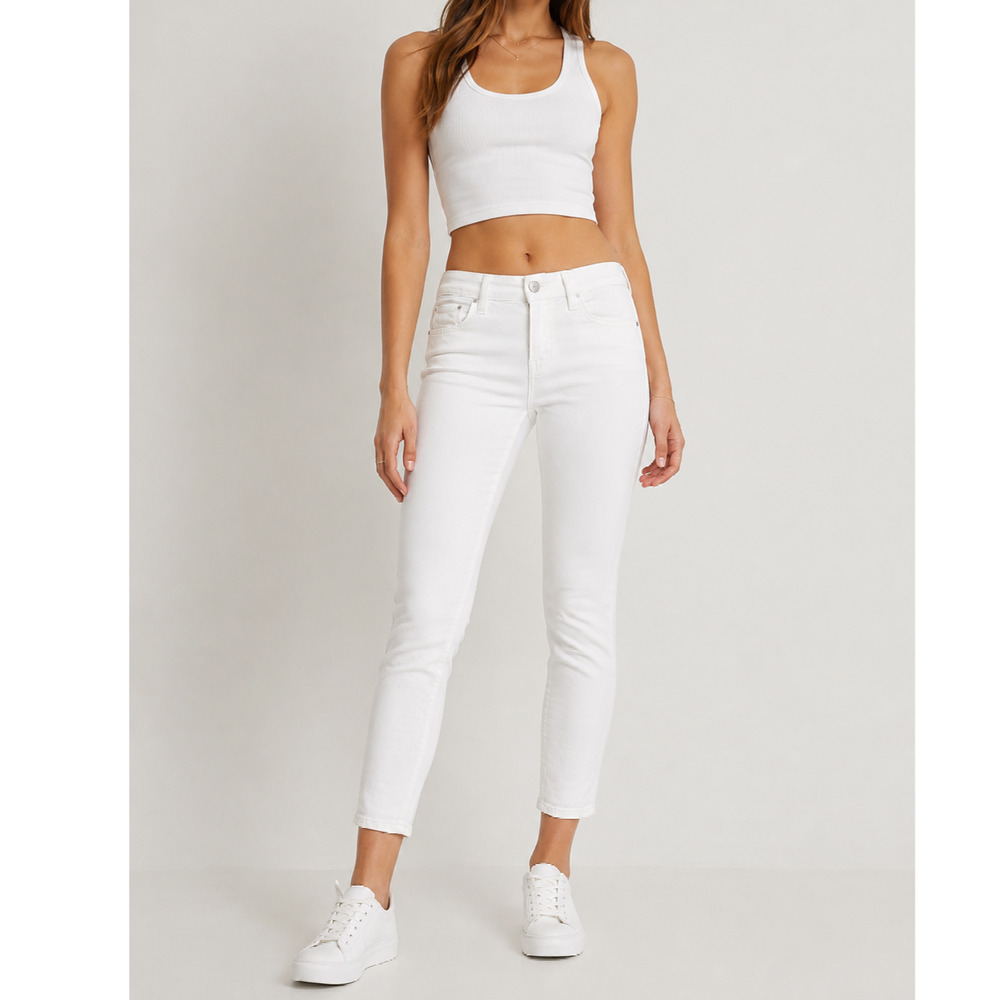 L’Agence White Skinny Ankle Jeans Stretch Denim Women’s Size 28